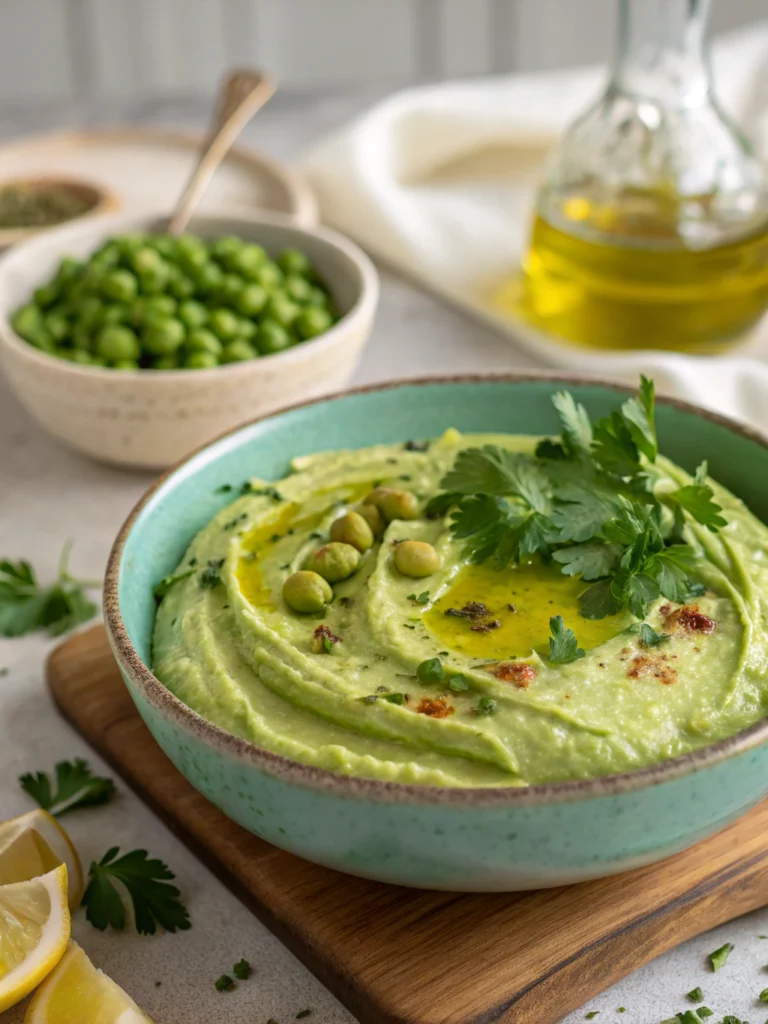 Fresh Green Pea Hummus Tahini