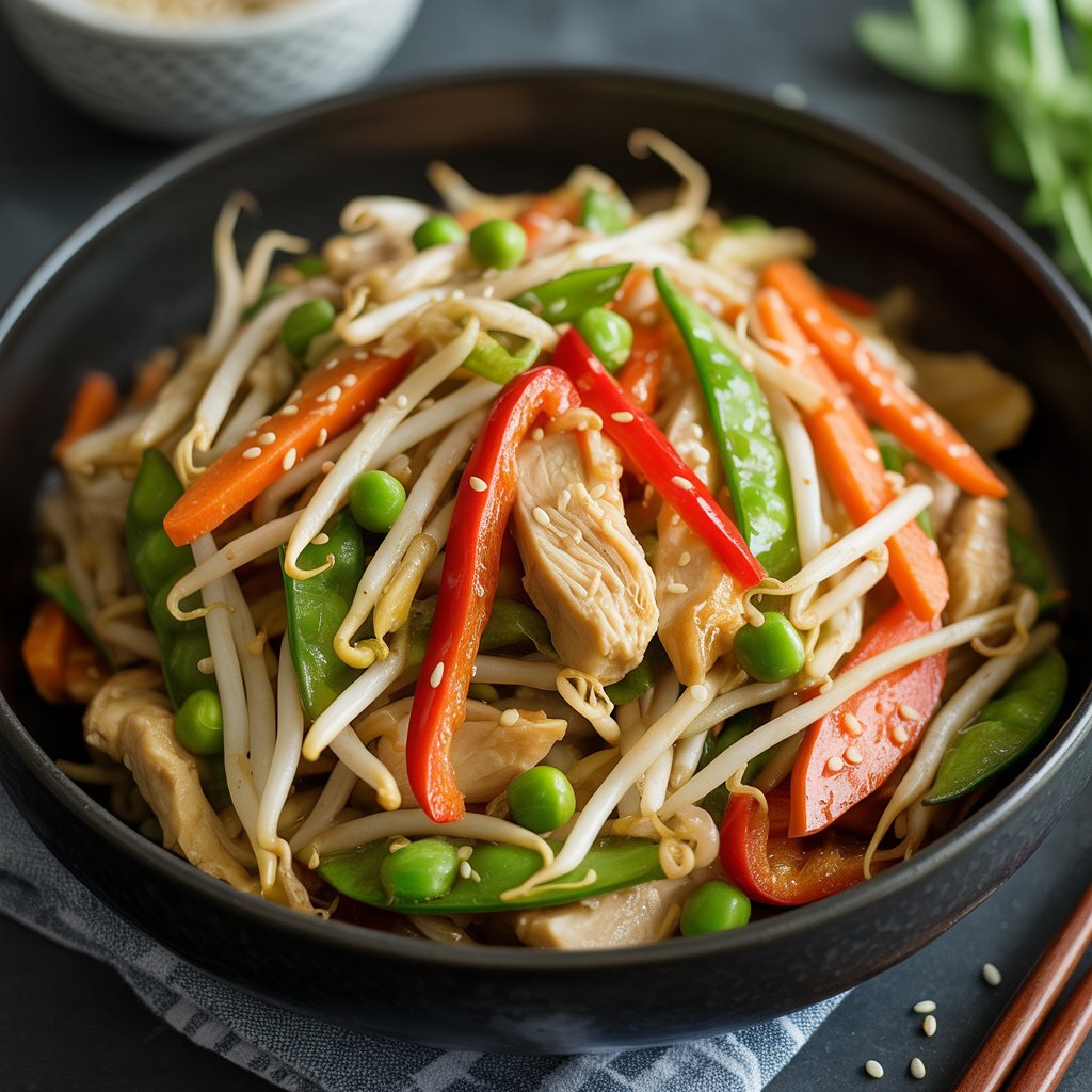 recipe for bean sprouts and chicken