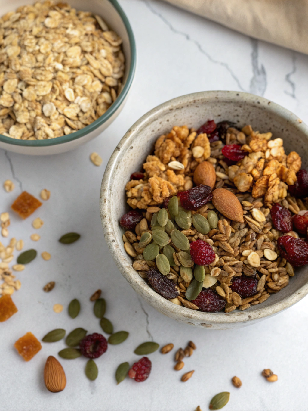 gluten free low sugar granola . ingredients