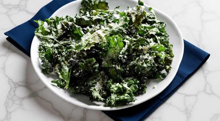 Kale Chips With Parmesan Cheese - Crispy, Cheesy & Irresistible