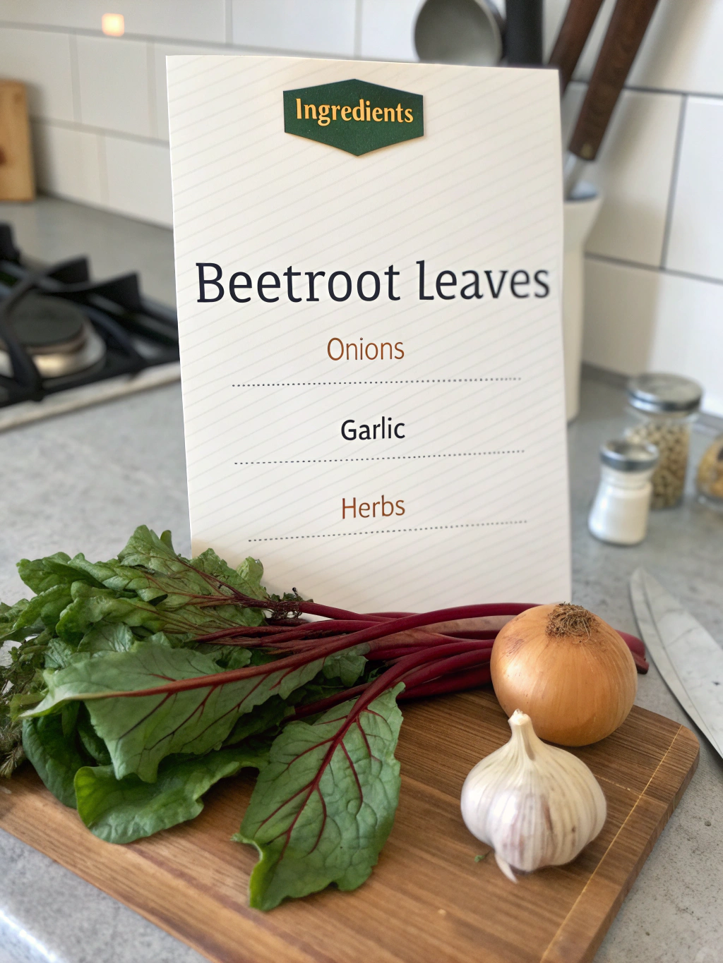 recipe with beetroot leaves ingredients