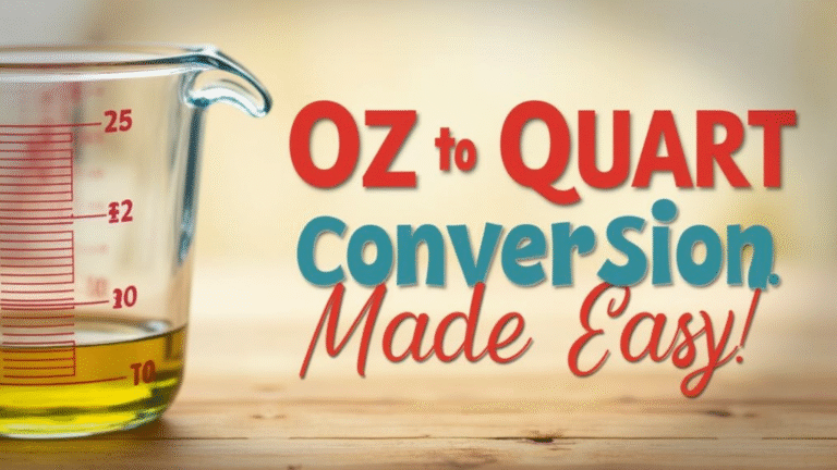 Quick Tips for Converting Oz to Quart Like a Pro